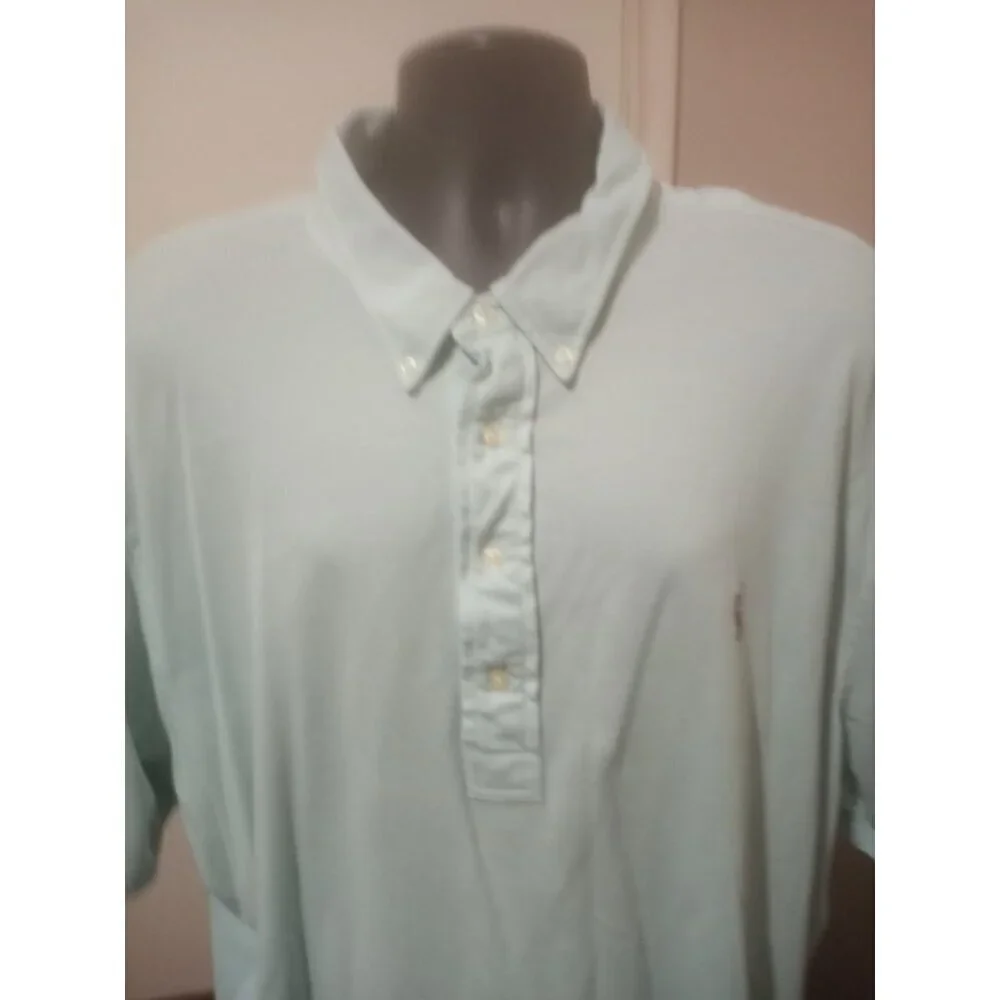 Ralph Lauren Polo Shirt Mens 3XL 3XB Blue Knit Oxford Short Sleeve Polo Shirt